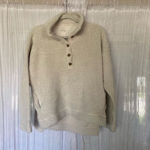 Aerie Sherpa Button Pullover